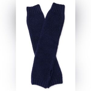 FREE PEOPLE AMOUR KNIT ARM WARMERS NAVY OS NWOT